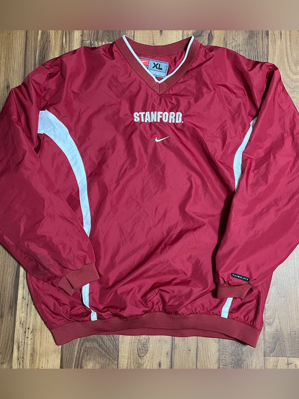 Vintage 90s Nike Stanford University Windbreaker Jacket Size XL Center Swoosh